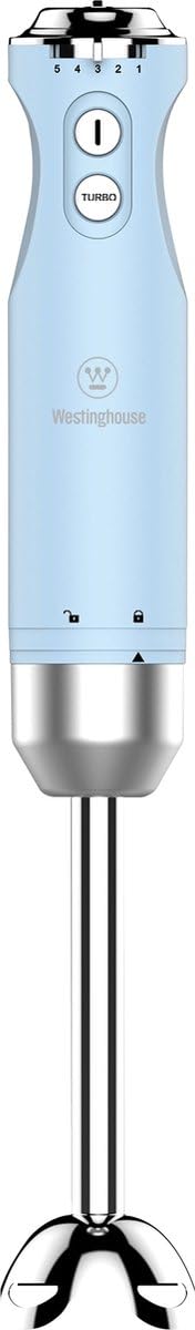 گوشت کوب برقی وستینگهاوس آمریکا Retro Hand Blender، Westinghouse‎‎ WKHBS270BU تنظیم سرعت، عملکرد توربو، 2 تیغه، فولاد ضد زنگ 600 وات