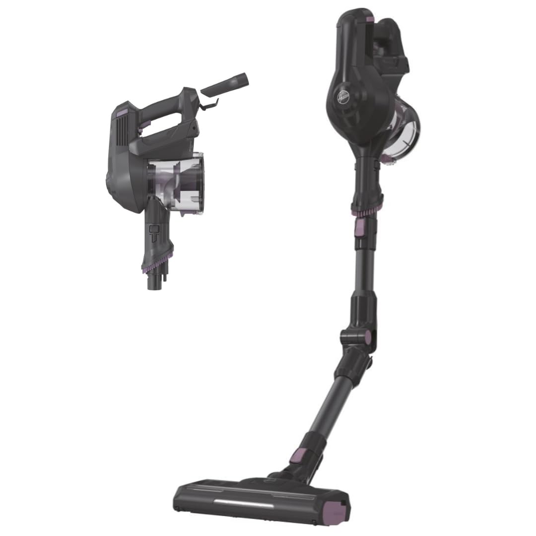 جارو شارژی هوور آمریکا + اتصال مفصلی – تا 120 متر مربع با 1 شارژ باتری جارو شارژی با ظرف گرد و غبار XL و عملکرد پارکینگ |