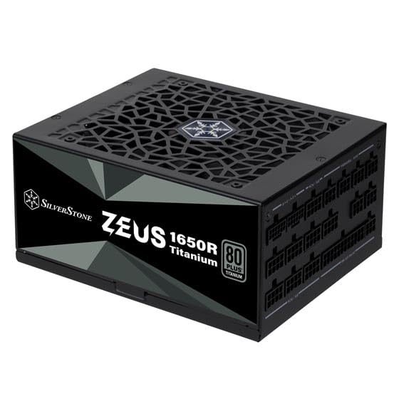 منبع تغذیه SilverStone Technology Zeus 1650R Titanium، 80 PLUS Titanium 1650W ATX 3.1 و PCIe 5 ATX کاملاً ماژولار، SST-ZU1650R-TM