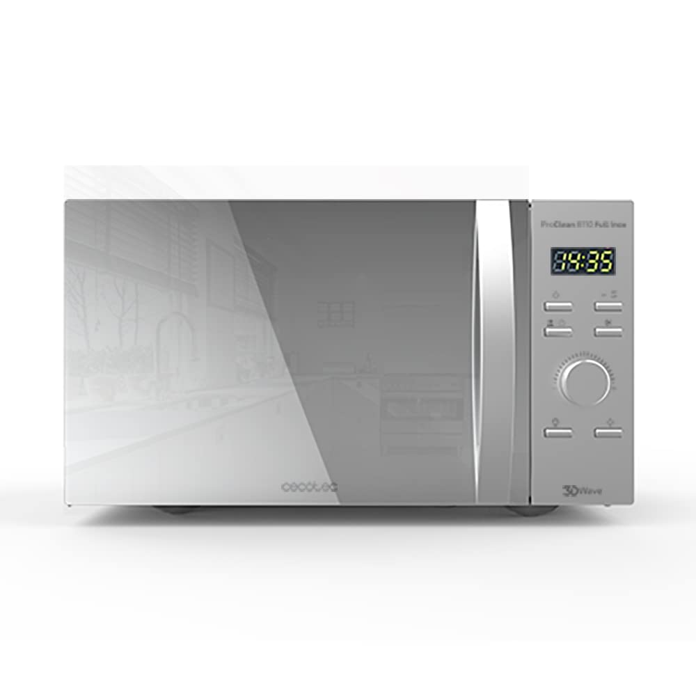 مایکروویو Cecotec با گریل ProClean 8110. ظرفیت 28 لیتر، پوشش Ready2Clean، قدرت 1000 وات، گریل 1000 وات، 5 سطح عملیاتی، 8 برنامه، تایمر 60 دقیقه، نمایشگر LED
