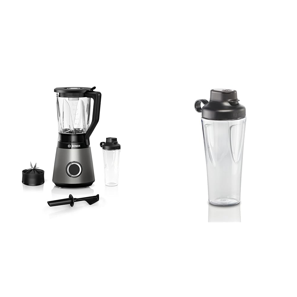 مخلوط کن بوش آلمان Bosch Series 4 Blender MMB6174SN، نسخه بهبودیافته ، بطری اسموتی-ToGo 0.6 لیتری