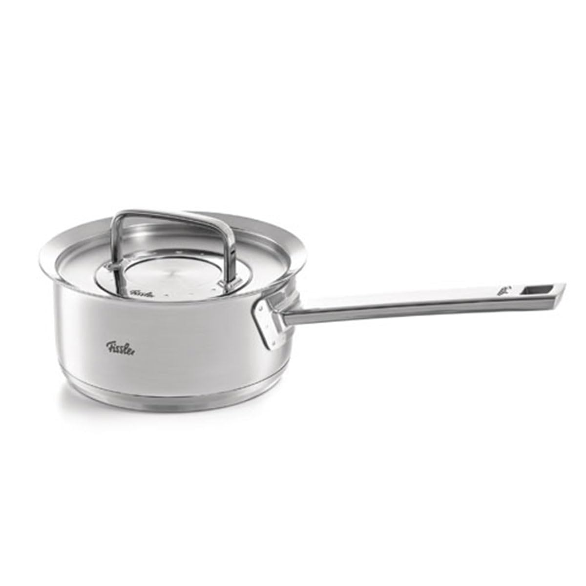 قابلمه شیر جوش فیسلر Fissler Original-Profi Collection / قابلمه استیل ضد زنگ (Ø 16 سانتی متر، 1.4 لیتر) قابلمه شیر کوچک با درب فلزی، پوسته پوسته شدن داخلی – القایی، نقره ای