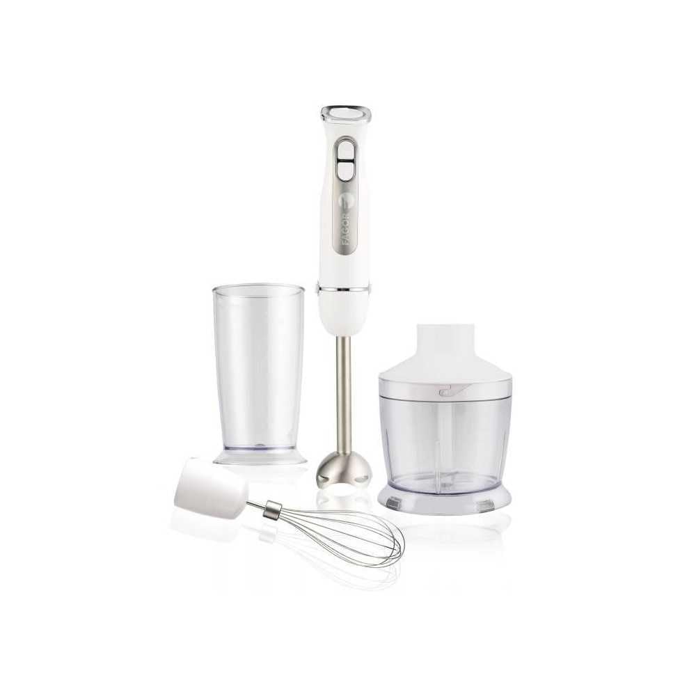 گوشت کوب برقی فاگور اسپانیا FG349-1000 W، چند منظوره، 12 سرعته و توربو، طراحی زیبا، سفید، ایده آل برای سوپ، اسموتی، پوره، سس، میلک شیک، خردکن، شامل کاسه