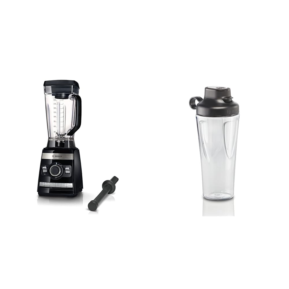 مخلوط کن بوش آلمان Bosch VitaBoost MMBH6P6BDE، تیغه فولادی ضد زنگ 6 تیغه ، بطری اسموتی ToGo 0.6 لیتری