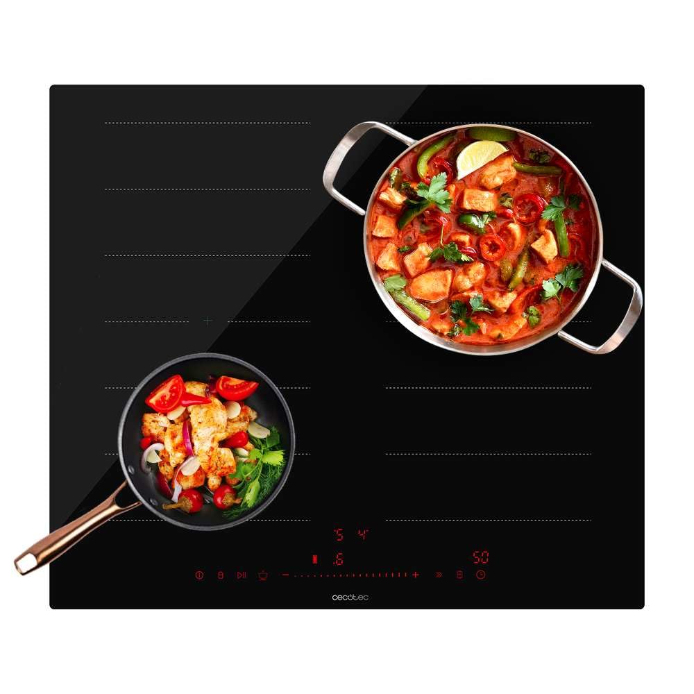 اجاق برقی 9 شعله سکوتک اسپانیا Cecotec مدل Bolero Squad I 4100 FullFlex. ۹ سطح قدرت، ۷۴۰۰ وات، منطقه پل، عملکرد تقویت‌کننده، لمسی کشویی نامرئی، لمسی، تشخیص قابلمه، توقف و حرکت، قفل کودک