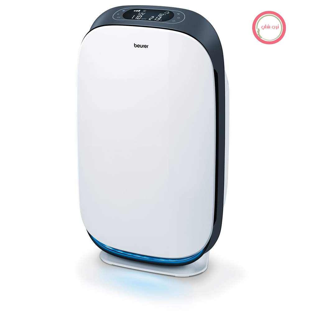 دستگاه تصفیه هوا Beurer LR 500، با فیلتر HEPA H13، کنترل از طریق برنامه از طریق Wi-Fi، فیلتر باکتری‌ها و ویروس‌های مختلف، با تایمر و حالت شب، برای اتاق‌هایی تا 106 متر مربع، سفید، 21 × 35 × 62 سانتی‌متر، اندازه اتاق تا 106 متر مربع