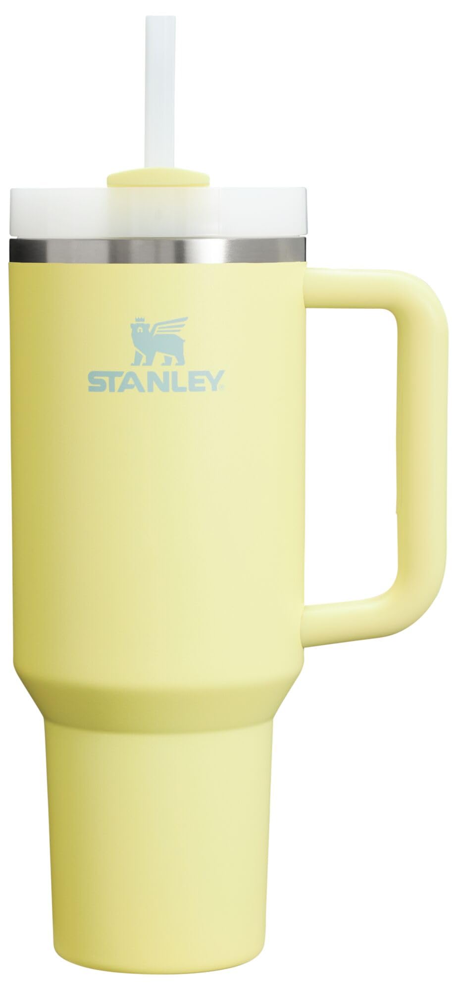 لیوان استیل ضد زنگ عایق وکیوم Stanley Quencher H2.0 FlowState با درب و نی، برای آب، چای یا قهوه سرد، اسموتی و موارد دیگر، گریپ فروت، ۱.۲ لیتر، رنگ زرد ۱.۲ لیتر