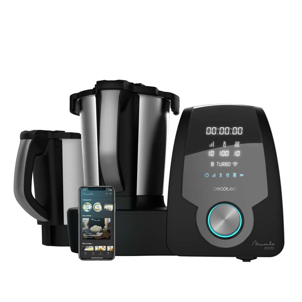 غذاساز چند منظوره Cecotec Mambo 10070. قدرت 1700 وات، 30 کارکرد، عملکرد ترازو و ظرف استیل ضد زنگ قابل شستشو در ماشین ظرفشویی، ظرفیت 3.3 لیتر.