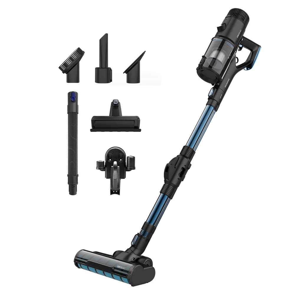 Cecotec Conga Rockstar 990 X-Treme ErgoFlex. جاروبرقی دیجیتال 3 در 1 480 وات، 150 aW، 30 کیلو پاسکال، 100 دقیقه خودمختاری، مخزن جالیسکو 700 میلی لیتر، کیت لوازم جانبی گسترده.