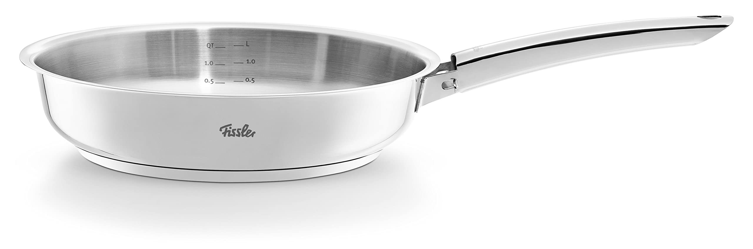 ماهیتابه فیسلر آلمان Fissler Steelux Pro / استیل ضد زنگ (Ø 24 سانتی متر) ماهیتابه بدون روکش، جوشاننده، ساخت آلمان - القایی