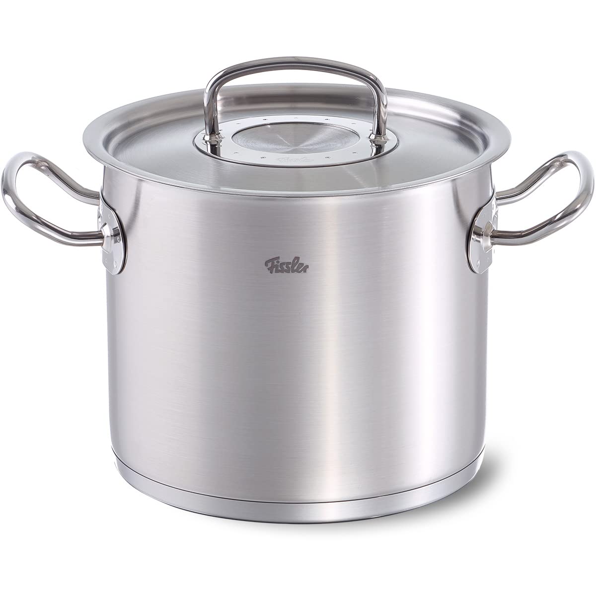 قابلمه تکی فیسلر Fissler Original-Profi Collection / قابلمه استیل ضد زنگ، قابلمه بزرگ (5.2 لیتری - 20 سانتی متری) با درب فلزی، پوسته پوسته شدن داخلی، ضد زنگ، بدون پوشش - القایی