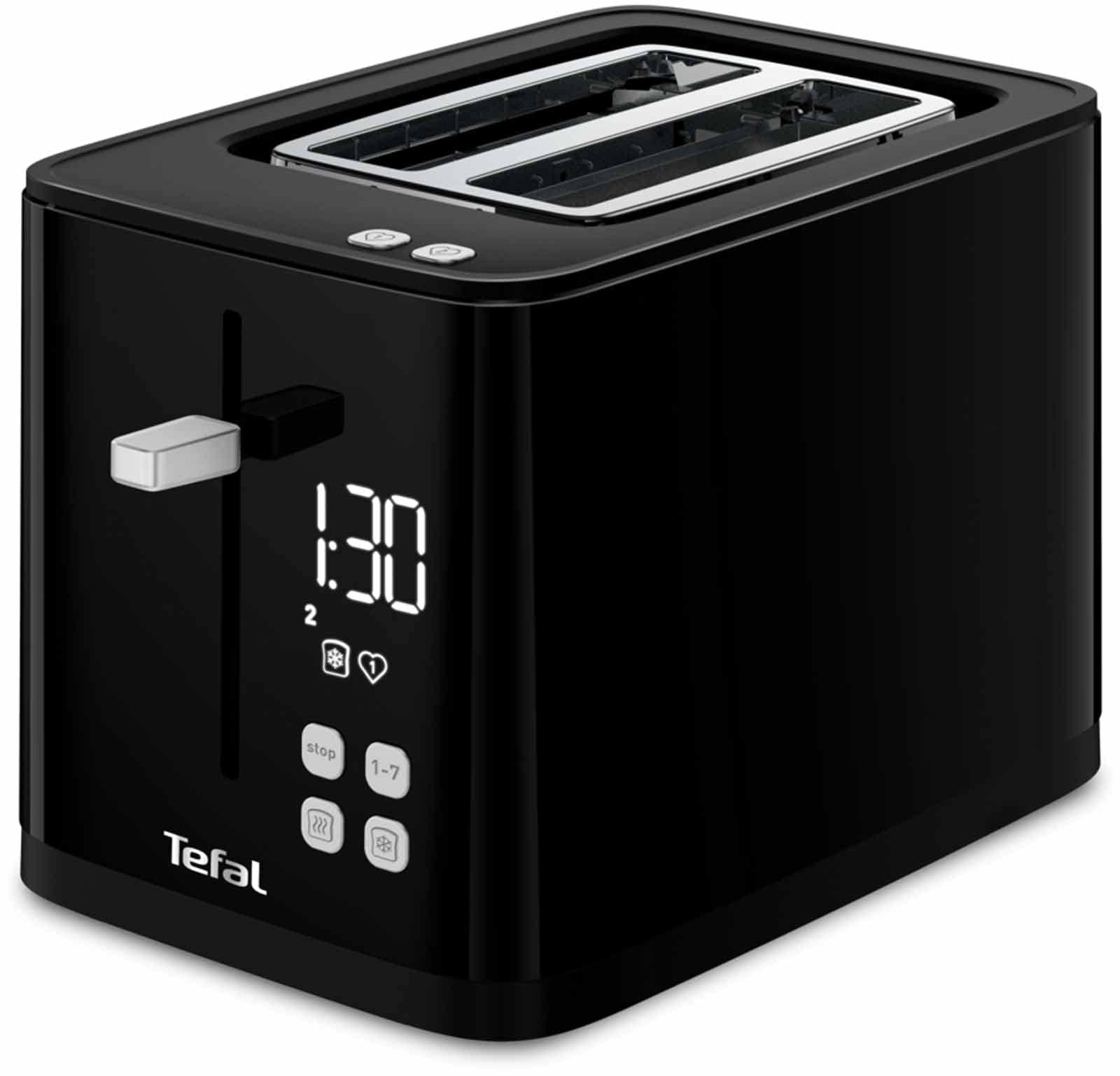 توستر تفال فرانسه Tefal TL6408 | برای دو برش طولانی تنظیمات دلخواه شمارش معکوس | دارای صفحه نمایش دیجیتال | 7 سطح برنزه شدن