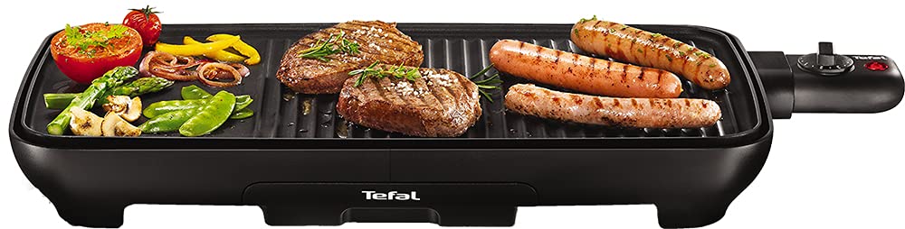 گریل رومیزی تفال مالاگا TG3918 | گریل برقی | ترموستات قابل تنظیم | بشقاب گریل نچسب، گریل 2/3، تپانیاکی 1/3