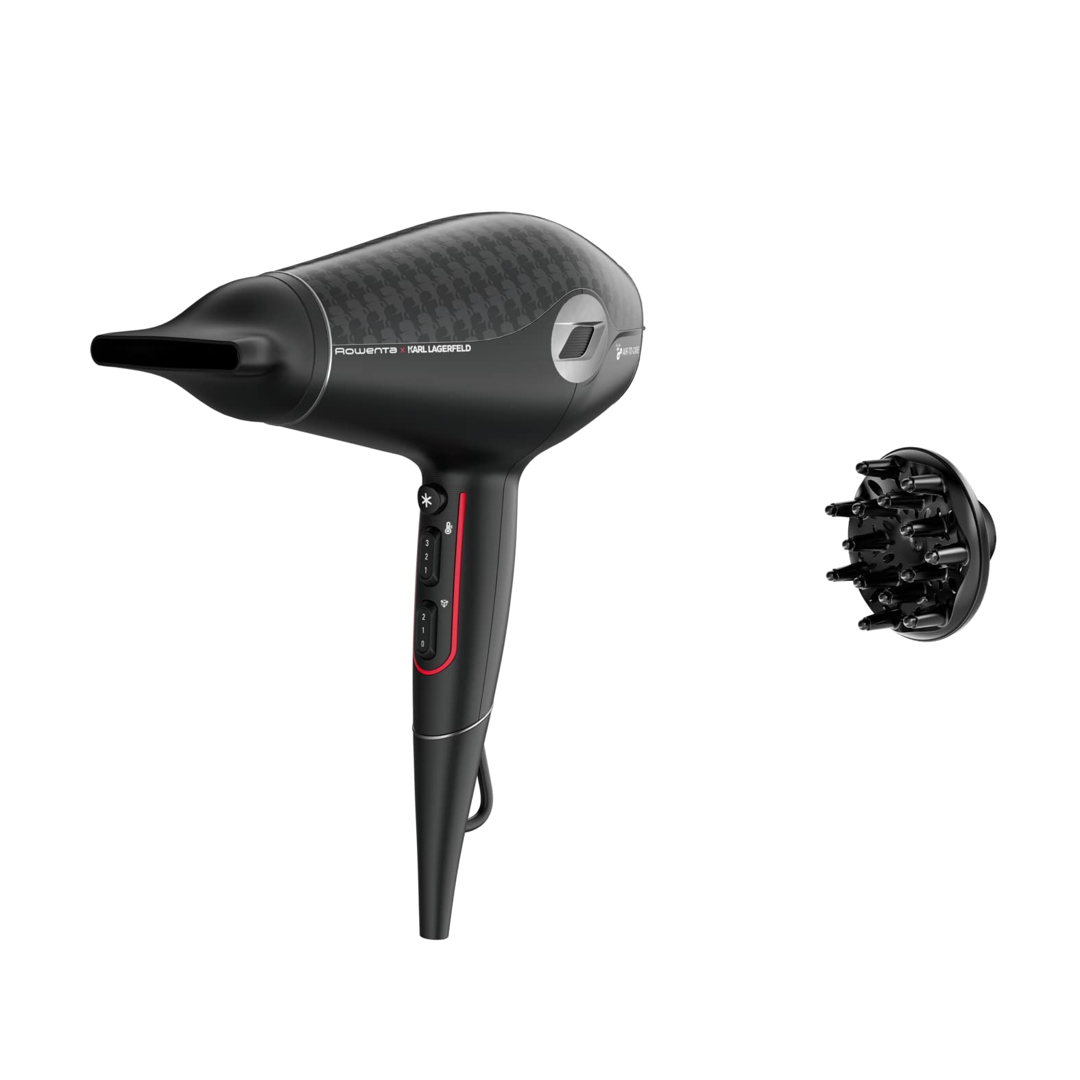 سشوار روونتا ایکس کارل لاگرفلد  آلمان Rowenta CV613L Glow Addict | تقویت کننده یونی، تقویت کننده درخشندگی