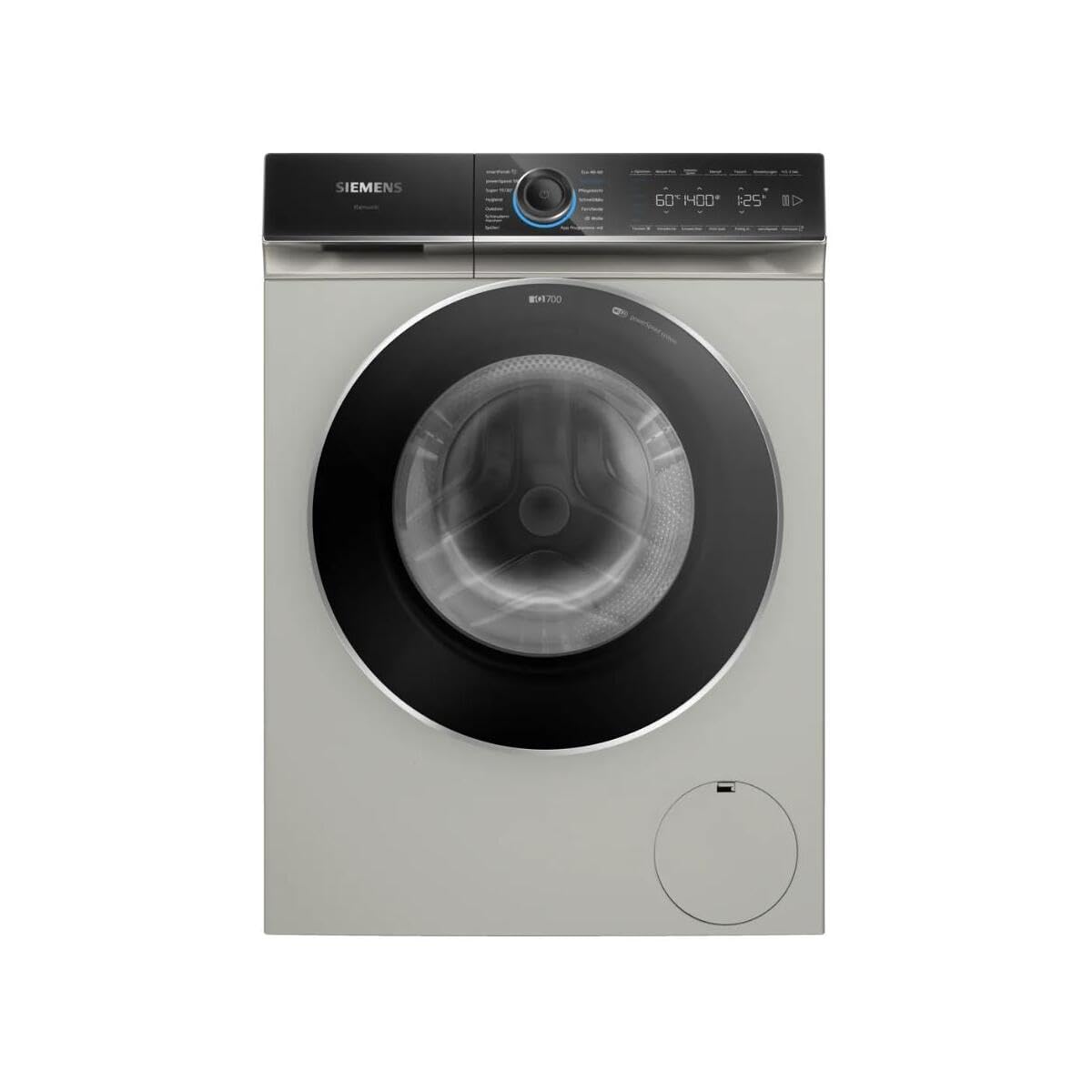 ماشین لباسشویی زیمنس WG44B20X40 مدل iQ700، درب از جلو با ظرفیت 9 کیلوگرم، 1400 دور در دقیقه، speedPack XL، Home Connect، سیستم ضد لک، صفحه نمایش LED، نقره‌ای-اینوکس، 60 سانتی‌متر، IQ700 - نقره‌ای 9 کیلوگرمی