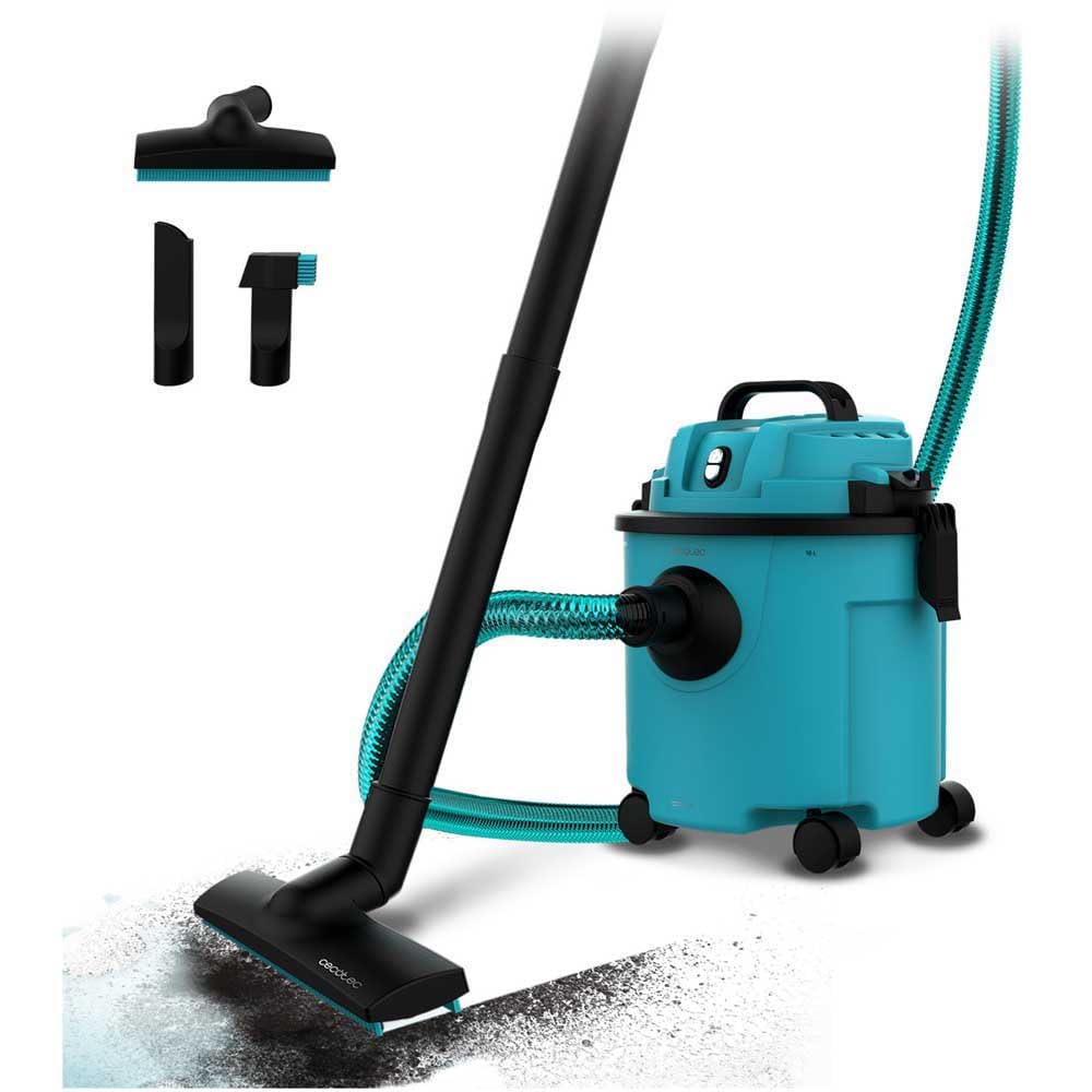 جارو برقی صنعتی سکوتک اسپانیا خشک و تر Cecotec Conga Rockstar Wet & Dry Compact Plus با ظرفیت ۱۶ لیتر. ۱۲۰۰ وات، ۲۰ کیلوپاسکال، عملکرد دوگانه: جاروبرقی و دمنده، فوق سبک و جمع و جور، چرخ‌دار، شعاع عملکرد ۵ متر