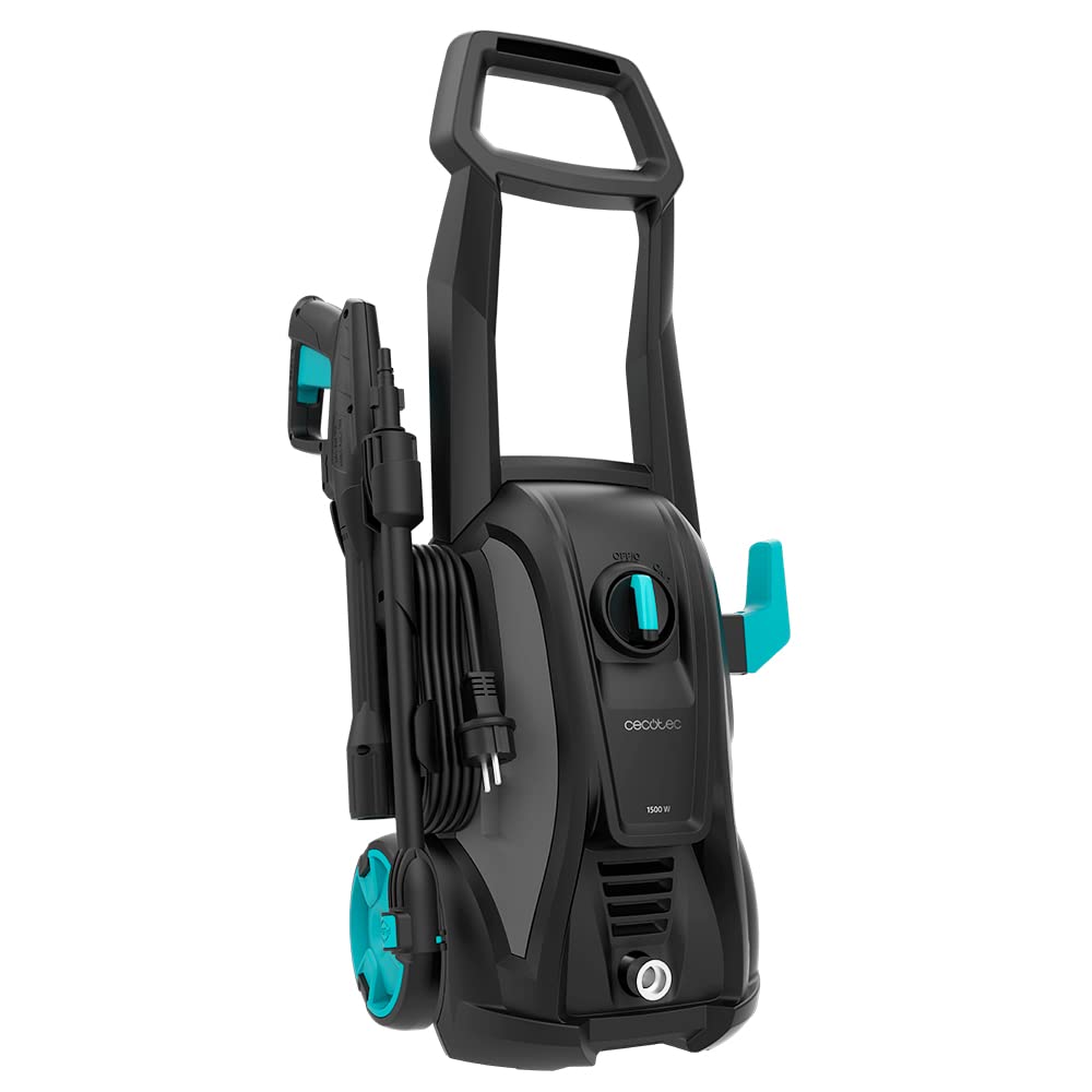 کارواش فشار قوی سکوتک اسپانیا Cecotec مدل Hydroboost 1500 Easy Move ۱۵۰۰ وات، حداکثر دبی ۴۶۸ لیتر بر ساعت، پمپ آلومینیومی، حداکثر فشار ۱۲۰ بار، شعاع عملیاتی +۱۱ متر، نازل توربو و نازل قابل تنظیم