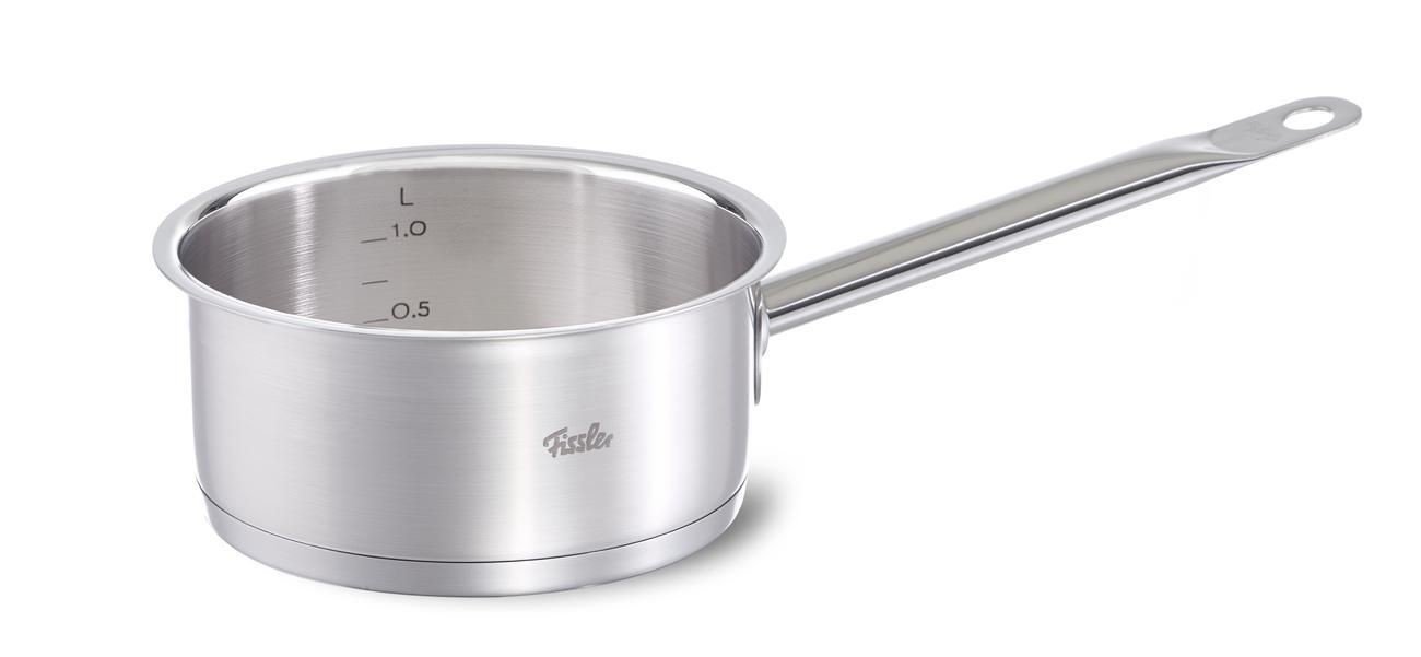 قابلمه شیر جوش فیسلر Fissler Original-Profi Collection / قابلمه استیل ضد زنگ (Ø 16 سانتی متر) با لبه ریختن، جرم گیری داخلی - همه انواع اجاق گاز از جمله القایی، نقره ای