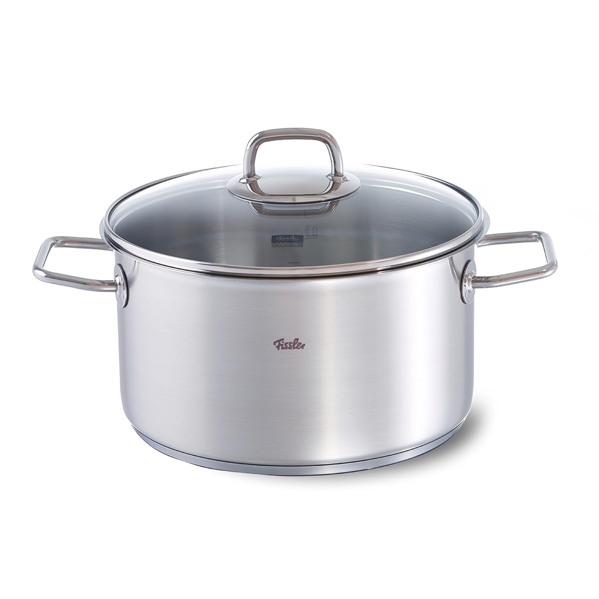 قابلمه تکی فیسلر Fissler Viseo / استیل ضد زنگ (5.7 L - Ø 24 سانتی متر) قابلمه با درب شیشه ای، مقیاس داخلی، لبه ریختن، قابلمه القایی، صرفه جویی در انرژی، برای انواع اجاق گاز - از جمله القایی