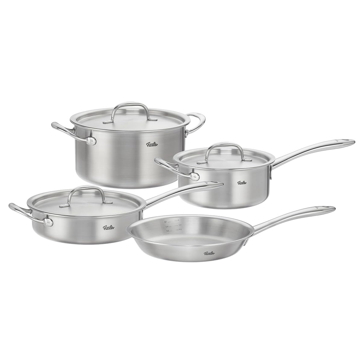 سرویس قابلمه ماهیتابه 7 پارچه زولینگ آلمان Fissler M5 Pro-Ply پرو پلی فیسلر مدل M5 لایه 5 استیل ضد زنگ، 7 تکه