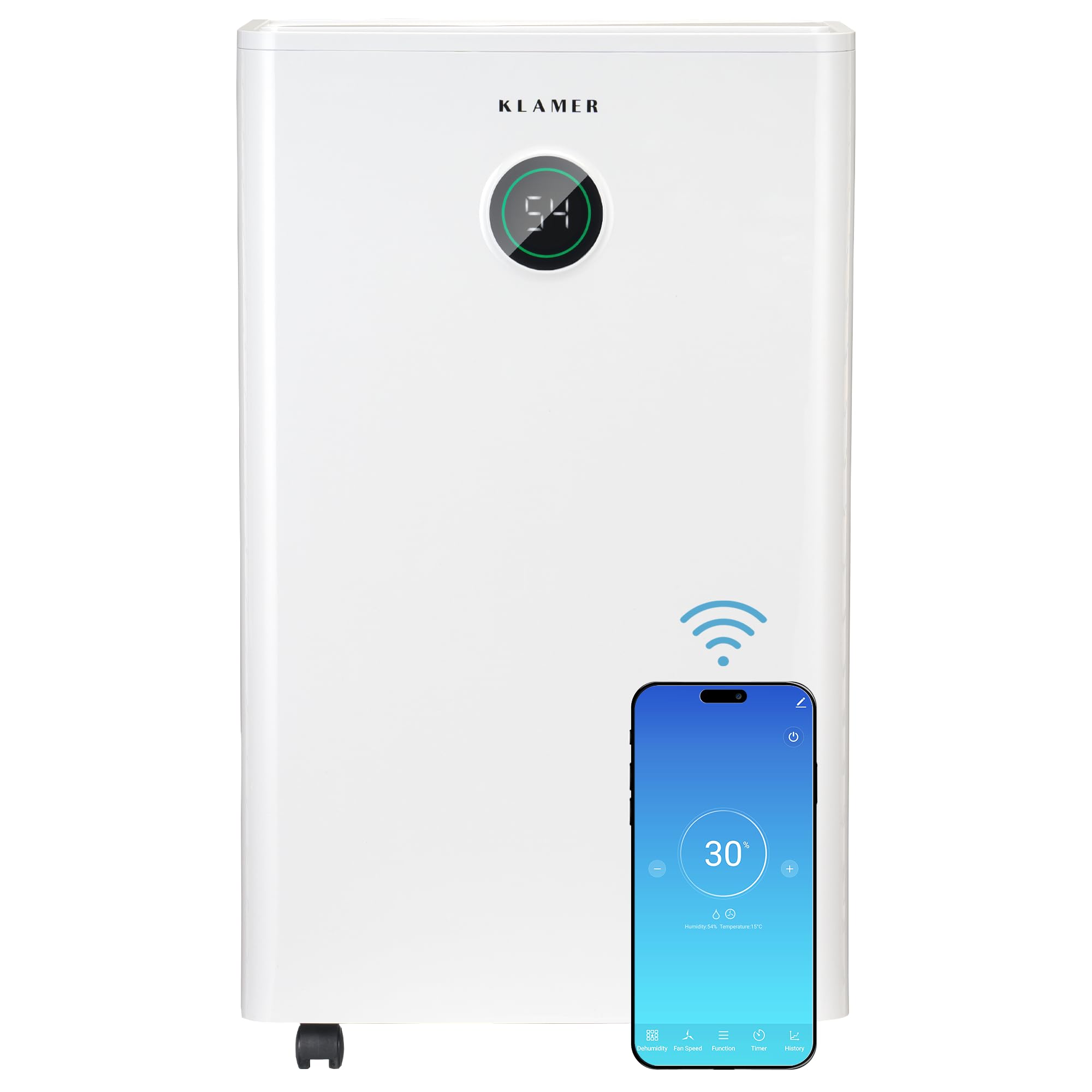 رطوبت گیر کلامر آلمان KLAMER  لیتر 25، گردش هوا 180 متر مکعب در ساعت، رطوبت گیر اتاق قدرتمند 440 وات، رطوبت گیر تا ظرفیت 5.5 لیتر