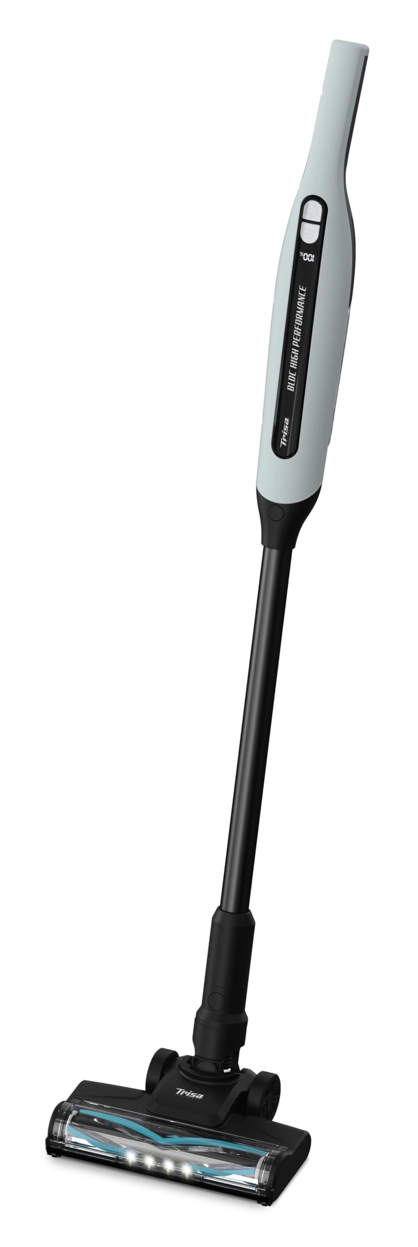 جارو شارژی بی‌سیم تریزا سوئیس – جاروبرقی دستی و عصایی ۲ در ۱، ۳۰ دقیقه کارکرد، فیلتر HEPA، صفحه نمایش، پایه شارژ، ظرف گرد و غبار ۲۰۰ میلی‌لیتری