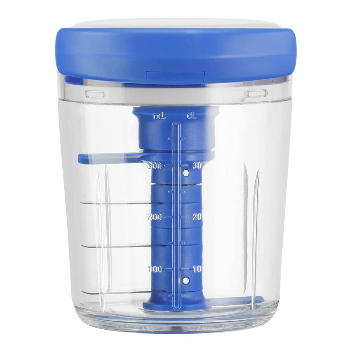 تفال جیمی الیور تفال K1644344 Chop & Shaker | بدون برق | ظرفیت: 450 میلی لیتر | مولتی خردکن | خردکن جهانی برای سبزیجات، میوه، پیاز، آجیل، سیر | سفید/آبی