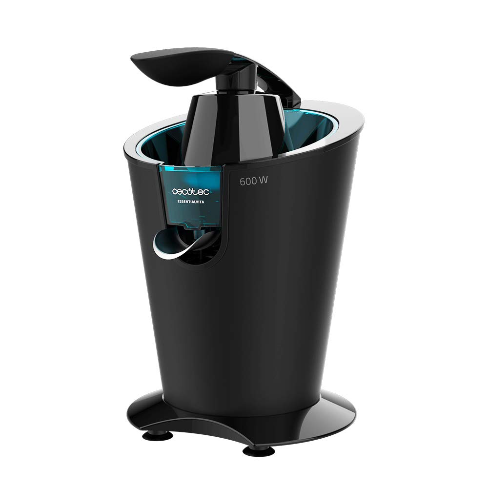 آبمیوه گیری Cecotec EssentialVita PowerFresh 600 Stainless Steel، 600 W، فیلتر استیل ضد زنگ، 2 مخروط قابل جابجایی، بدنه فولادی ضد زنگ (PowerFresh 600 Black)