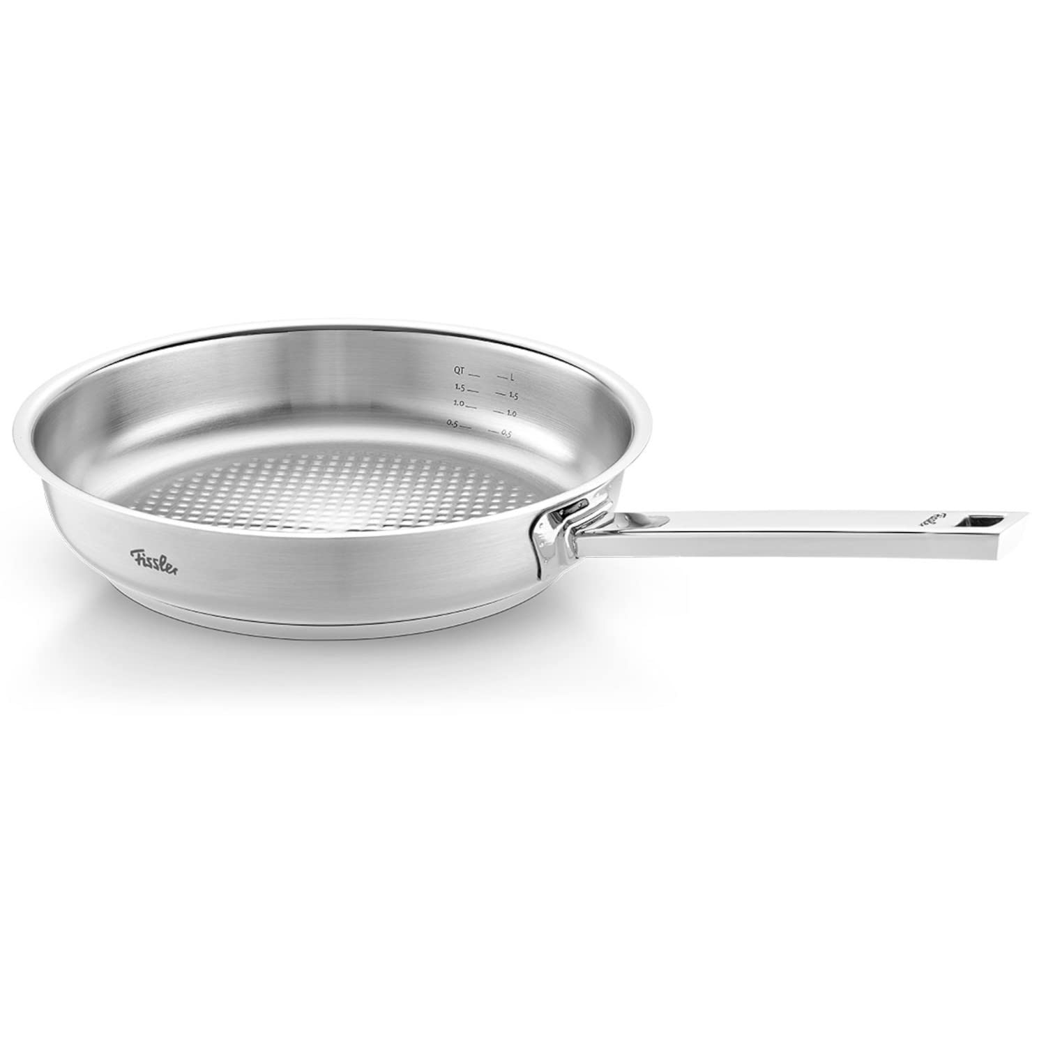 ماهیتابه فیسلر آلمانFissler Original-Profi Collection / قابلمه استیل ضد زنگ (Ø 24 سانتی متر) با مقیاس داخلی، سطح سرخ کردنی نووگریل - القایی