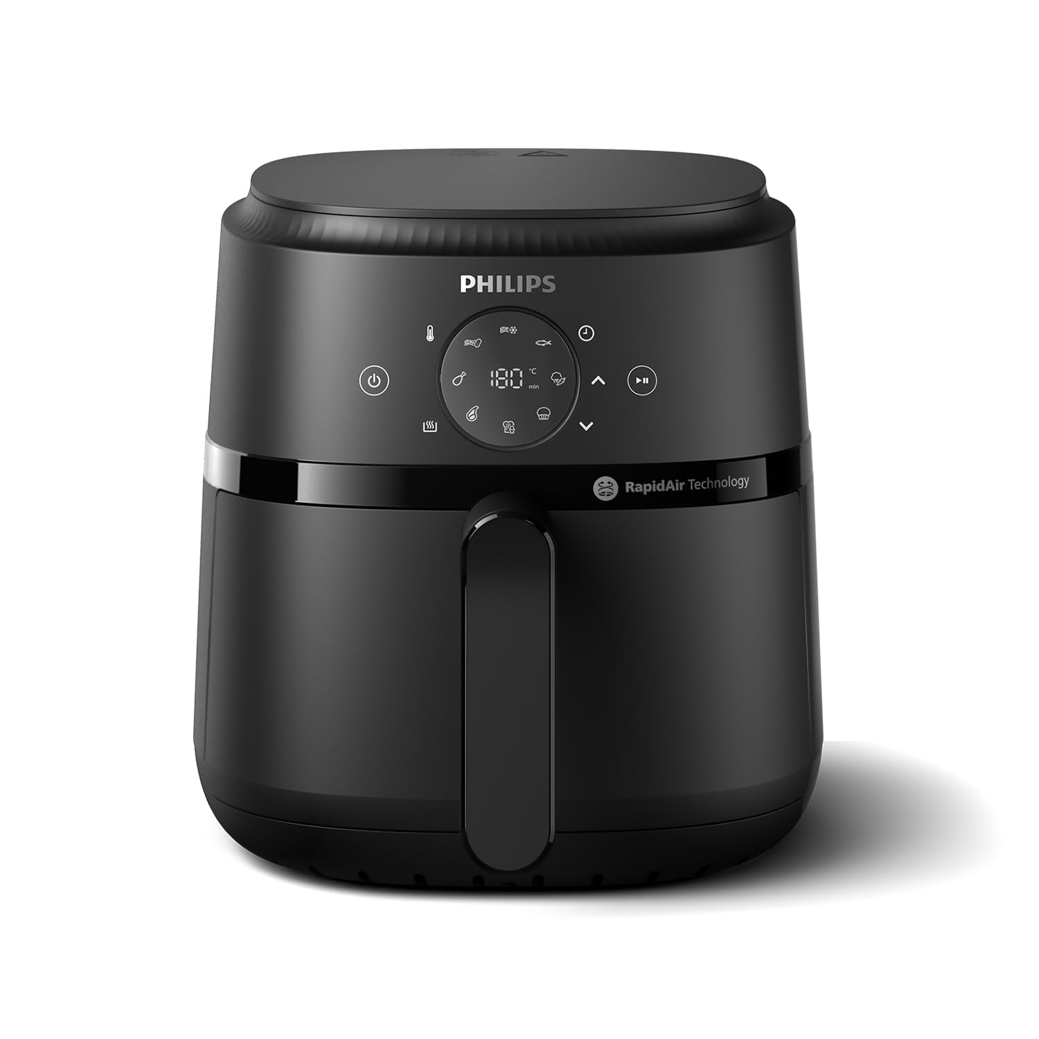 سرخ کن هوای گرم فیلیپس هلند Philips Airfryer 2000 Series 4.2L - صفحه نمایش لمسی دیجیتال، 13 گزینه پخت، 9 عملکرد از پیش تعیین شده، تا 90 درصد چربی کمتر با فناوری RapidAir، قدرت 1500 وات، مشکی (NA229/00)
