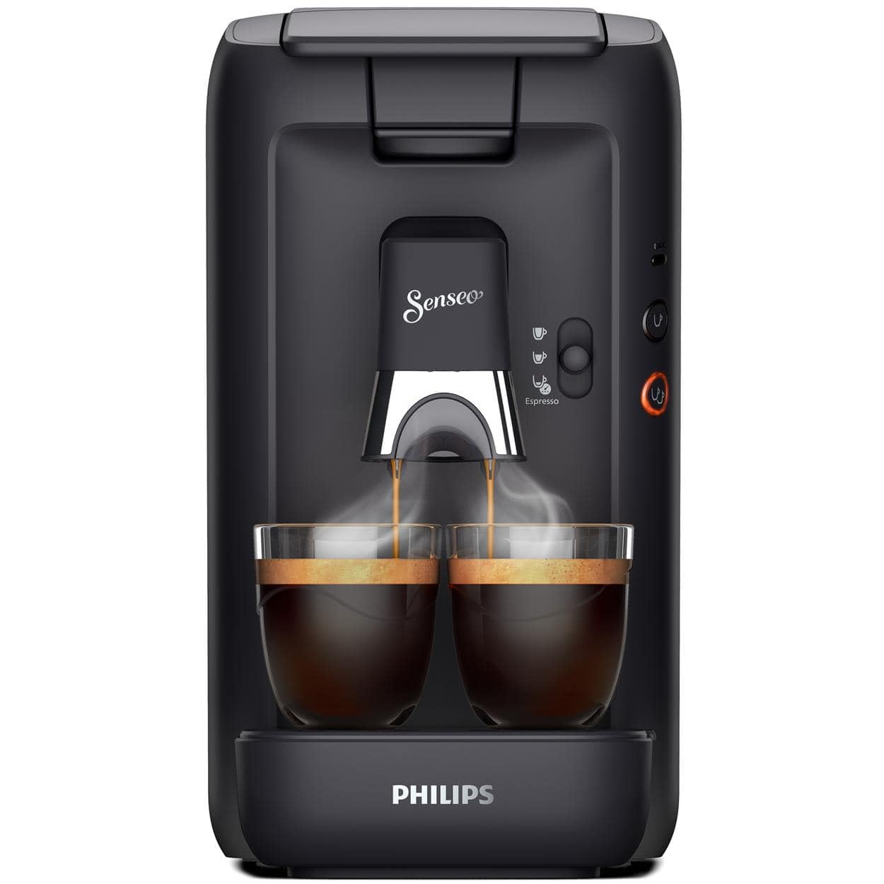 دستگاه پد قهوه فیلیپس PHILIPS Senseo Maestro - فناوری Intense Plus، کیفیت اسپرسو با کیفیت بالا، طراحی سازگار با محیط زیست، مخزن آب 1.2 لیتری، عملکرد یادداشت، نشانگر رسوب زدایی (CSA260/60)