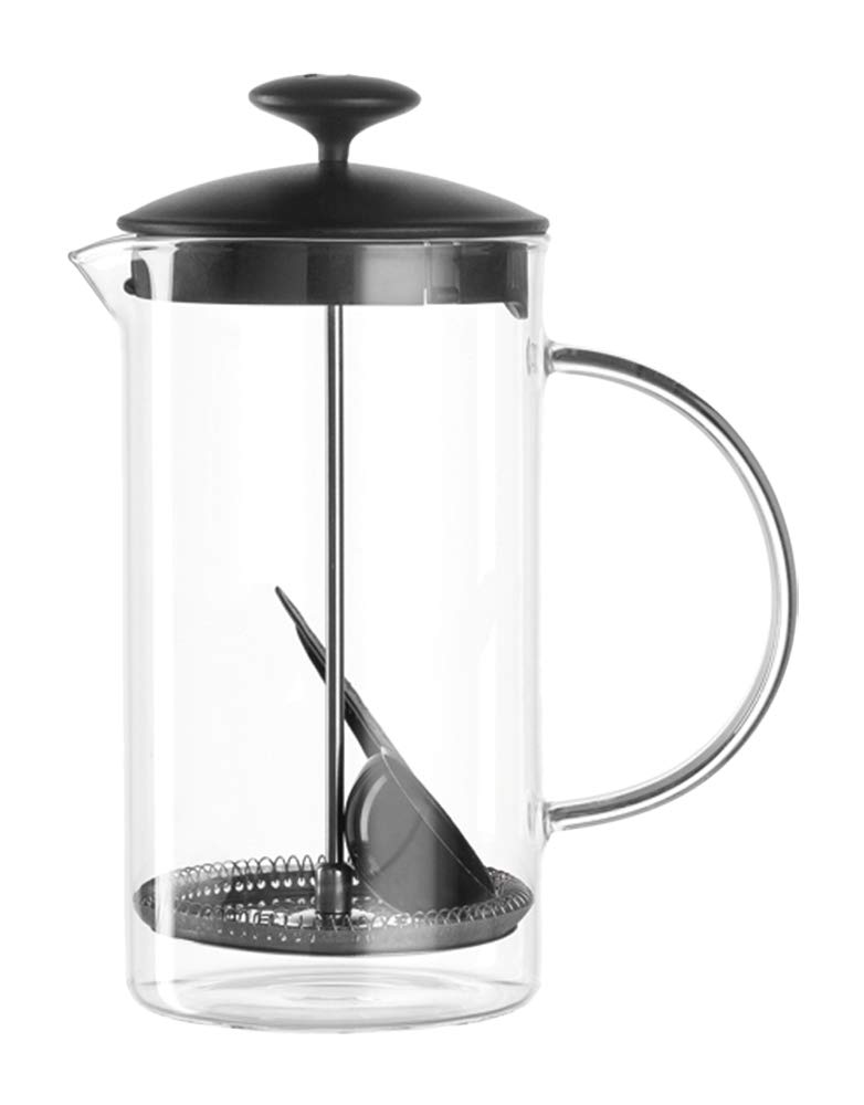قهوه ساز لئوناردو کافه پرم فرنچ پرس، قهوه ساز دستی ساخته شده از شیشه مقاوم در برابر حرارت، ارتفاع ۲۱ سانتی متر، ۱.۲ لیتر، قهوه ساز ۱۲۰۰ میلی لیتری مدل ۰۲۵۵۰۷