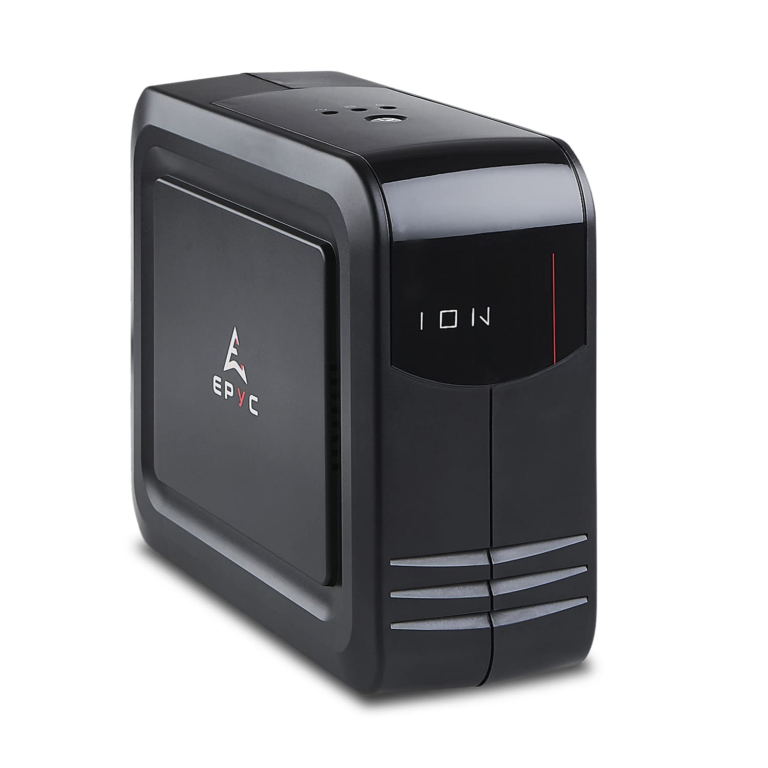 EPYC ION - یو پی اس برای کامپیوترها، مک‌ها و منابع تغذیه فعال PFC، ۱۰۰۰ ولت آمپر / ۶۰۰ وات، یو پی اس، منبع تغذیه بدون وقفه، یو پی اس برای کنسول‌های بازی و کامپیوترهای شخصی مخصوص بازی، ۳ خروجی شوکو ۱۰۰۰ ولت آمپر / ۶۰۰ وات