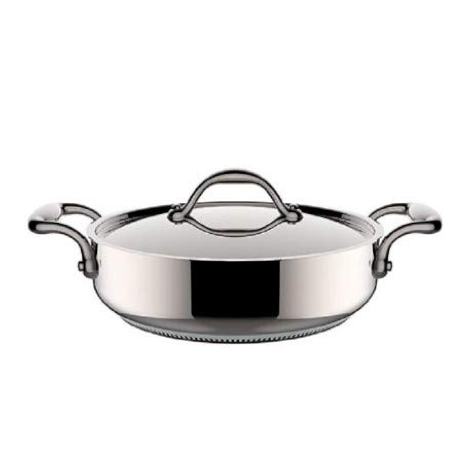 ماهیتابه لاگوستینا - آکادمیا – ظرف کم ارتفاع با ۲ دسته و درب فولادی، ۲۶ سانتی‌متر – ۳.۳ لیتر – لاگوفوزیون – مناسب برای اجاق‌های القایی