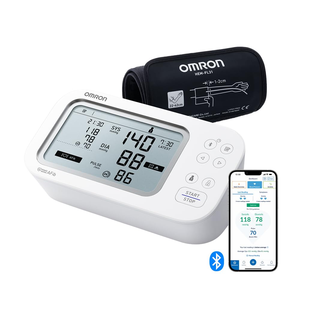 فشار سنج دیجیتال امرون ژاپن OMRON X7 Smart AFib | غربالگری فیبریلاسیون دهلیزی با هر بررسی فشار خون در خانه | دارای اعتبار بالینی