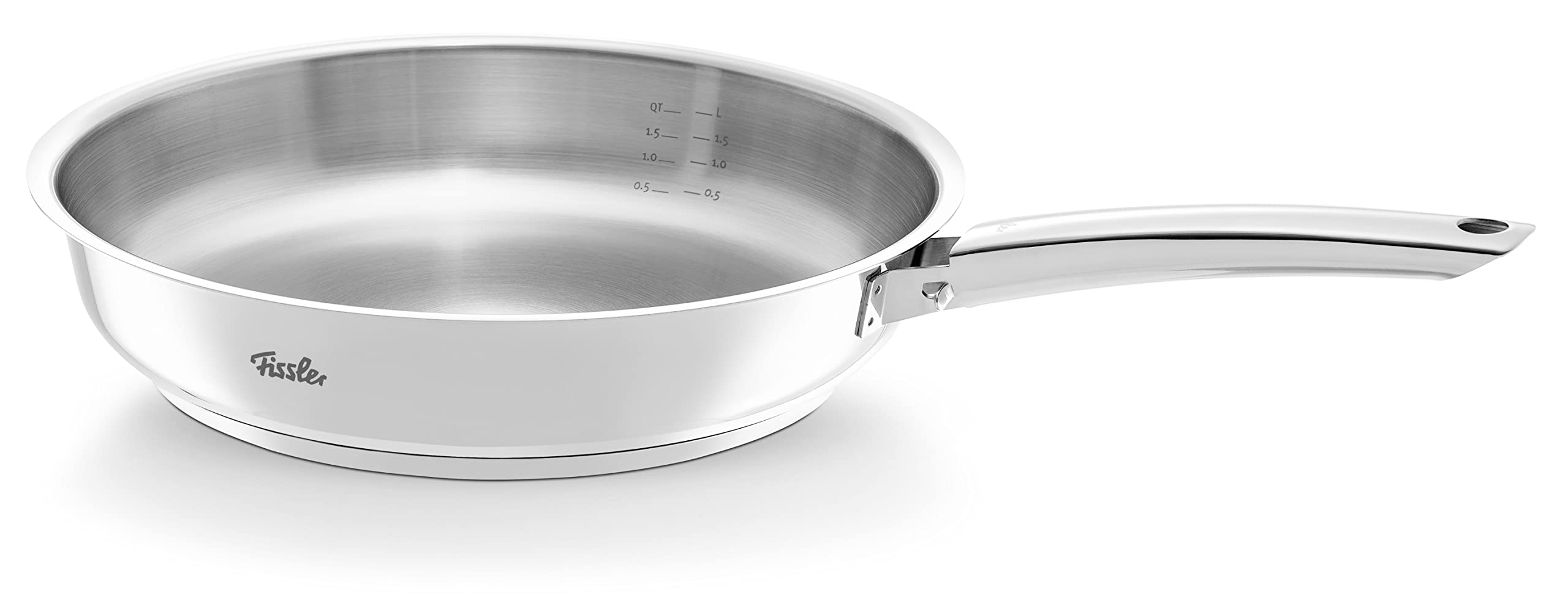 ماهیتابه فیسلر آلمان Fissler Steelux Pro / استیل ضد زنگ (Ø 28 سانتی متر) ماهیتابه بدون روکش، جوشاننده، ساخت آلمان - القایی