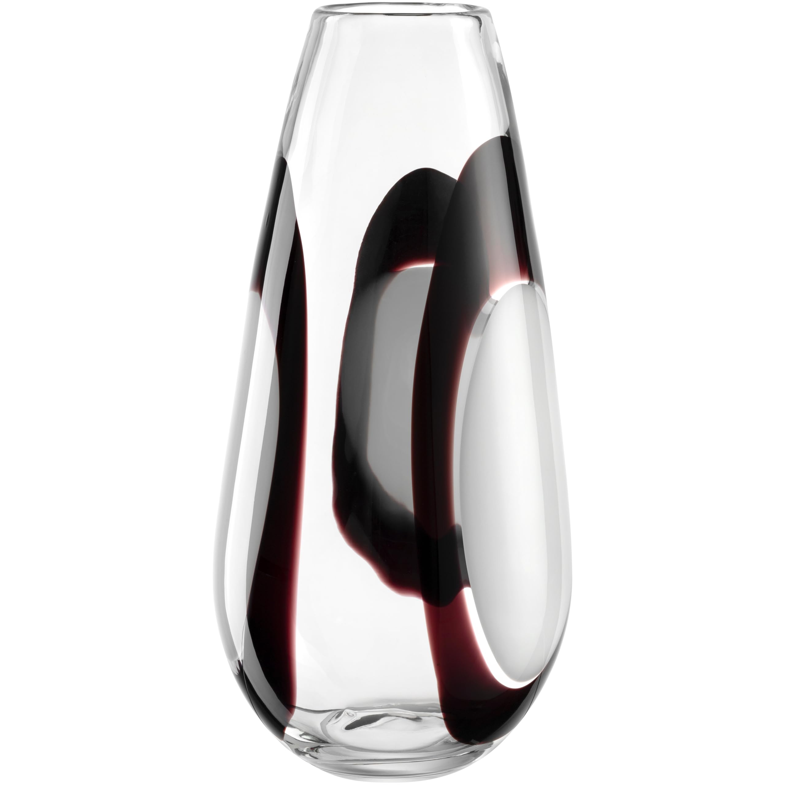 گلدان ۱ تکه لئوناردو هوم اوچی بیانچی، گلدان طرح‌دار به رنگ مشکی و سفید، ۸ سانتی‌متر، اکسسوری خانگی برای دکوراسیون مدرن میز، شیک برای گل‌ها، ارتفاع ۳۷ سانتی‌متر، گلدان چند رنگ ۰۵۵۲۹۶، مشکی/سفید، ۳۷ سانتی‌متر