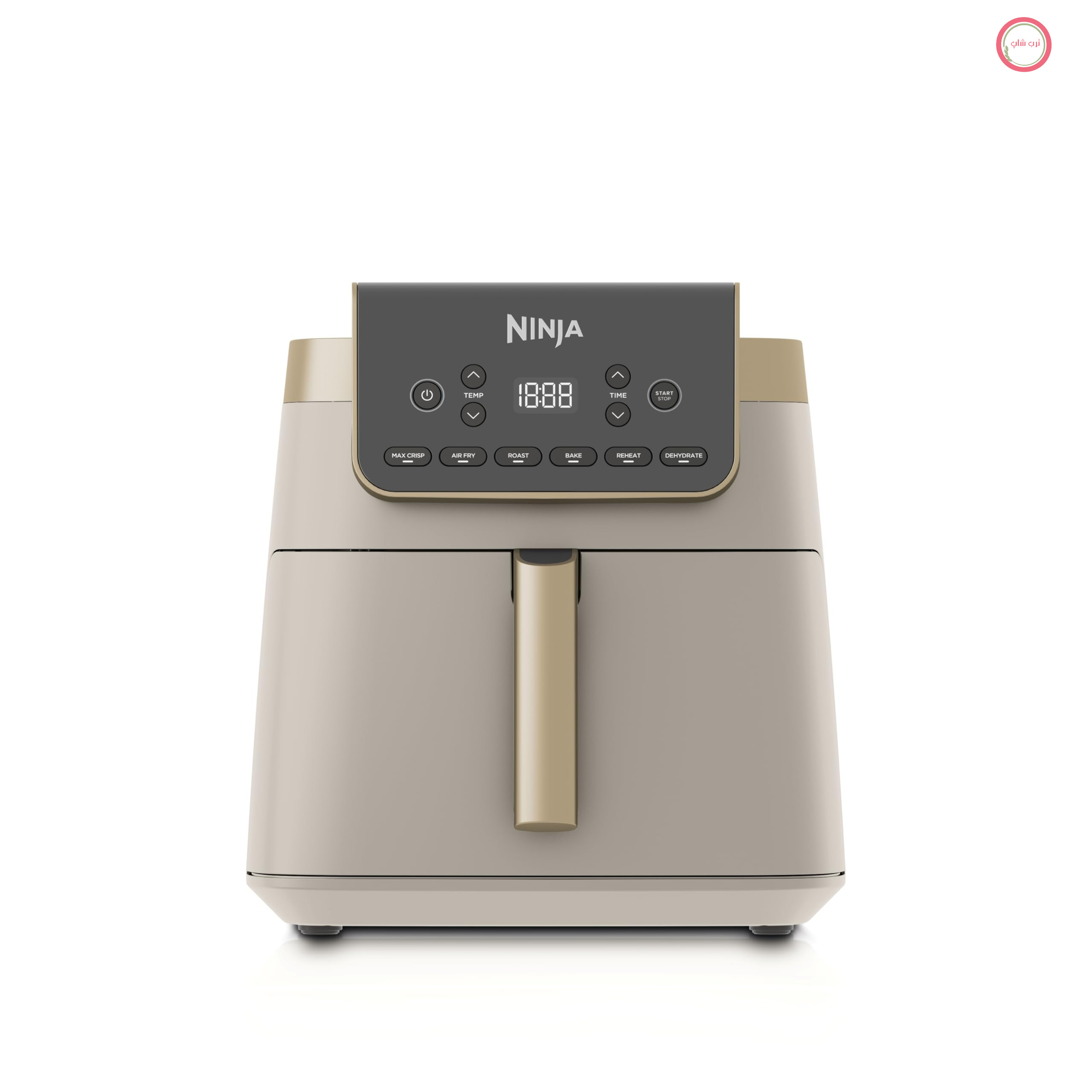سرخ کن نینجا مدل MAX PRO، سرخ کن 6.2 لیتری، روکش نچسب، سبد و محفظه مخصوص ترد شدن مواد غذایی قابل شستشو در ماشین ظرفشویی، سرخ کن بدون روغن، پخت از حالت منجمد، سنگ طلایی AF180EUSD