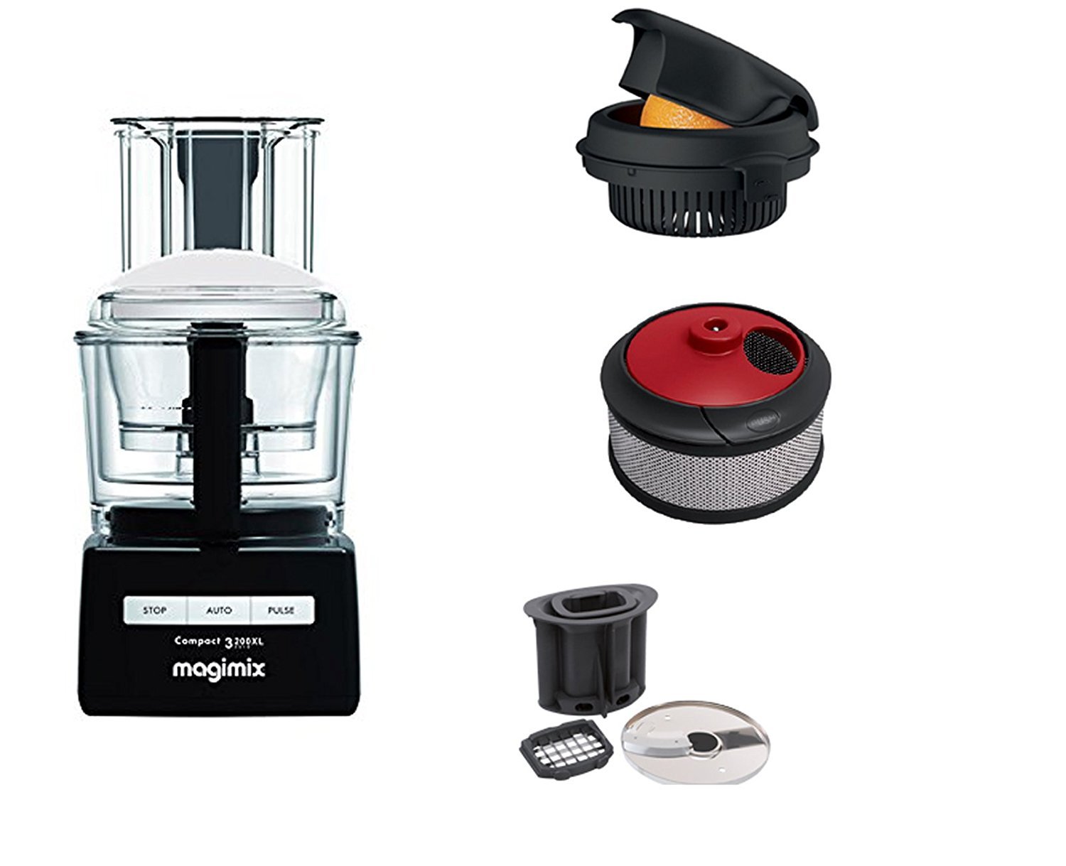 غذا ساز مجیمیکس فرانسه MAGIMIX 3200 XL مشکی- + اختیاری + سرویس تاس + سرویس اسموتی میکس + آب مرکبات گیر