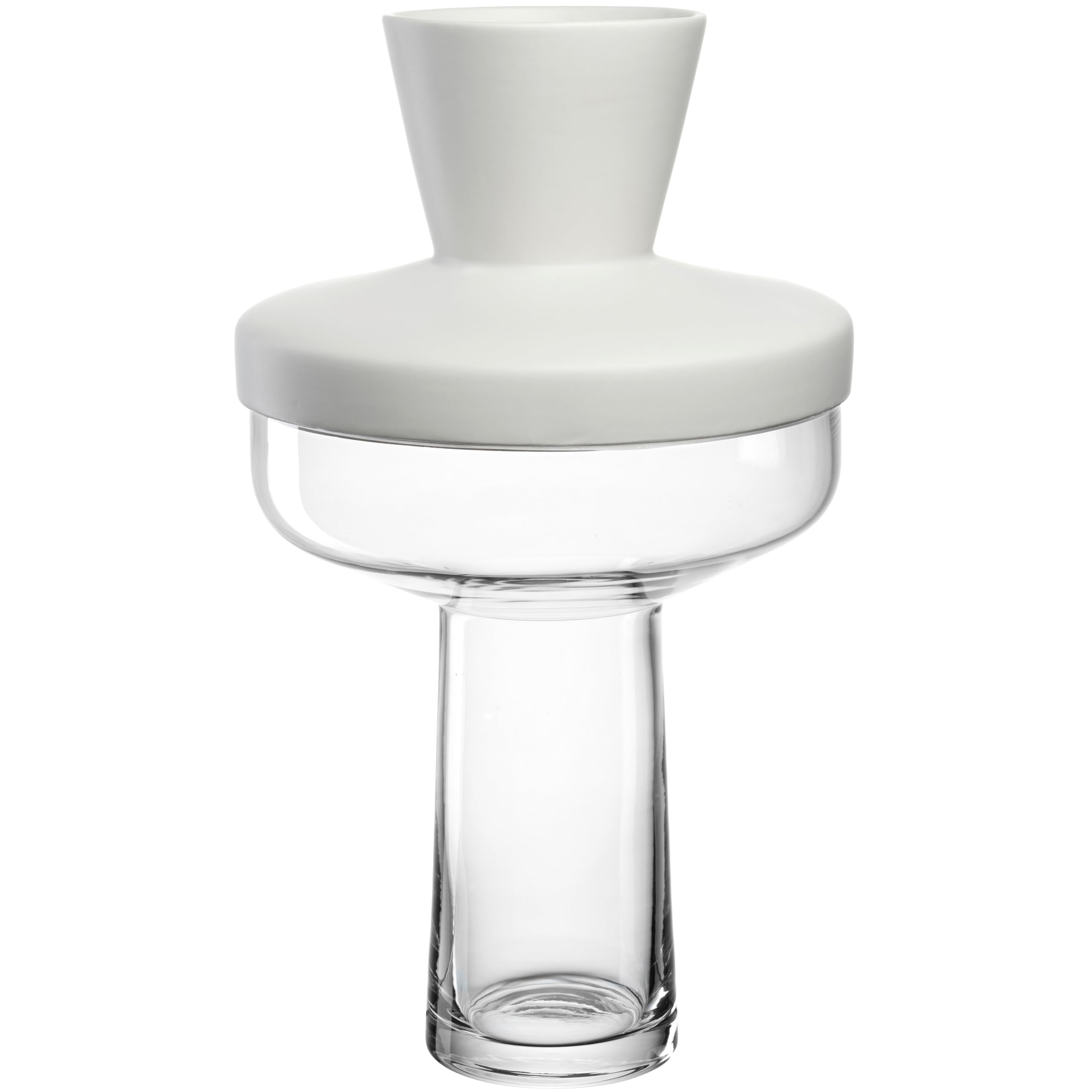 گلدان LEONARDO HOME Riva • ۱ عدد • گلدان شیشه‌ای برای گل‌آرایی‌های خلاقانه • ⌀۶.۶ سانتی‌متر • گلدان شیک ساخته شده از سرامیک و شیشه • طراحی مدرن برای فضای نشیمن • ارتفاع ۳۶ سانتی‌متر • سفید • ۰۵۵۲۶۸ سفید ⌀۶.۶ سانتی‌متر