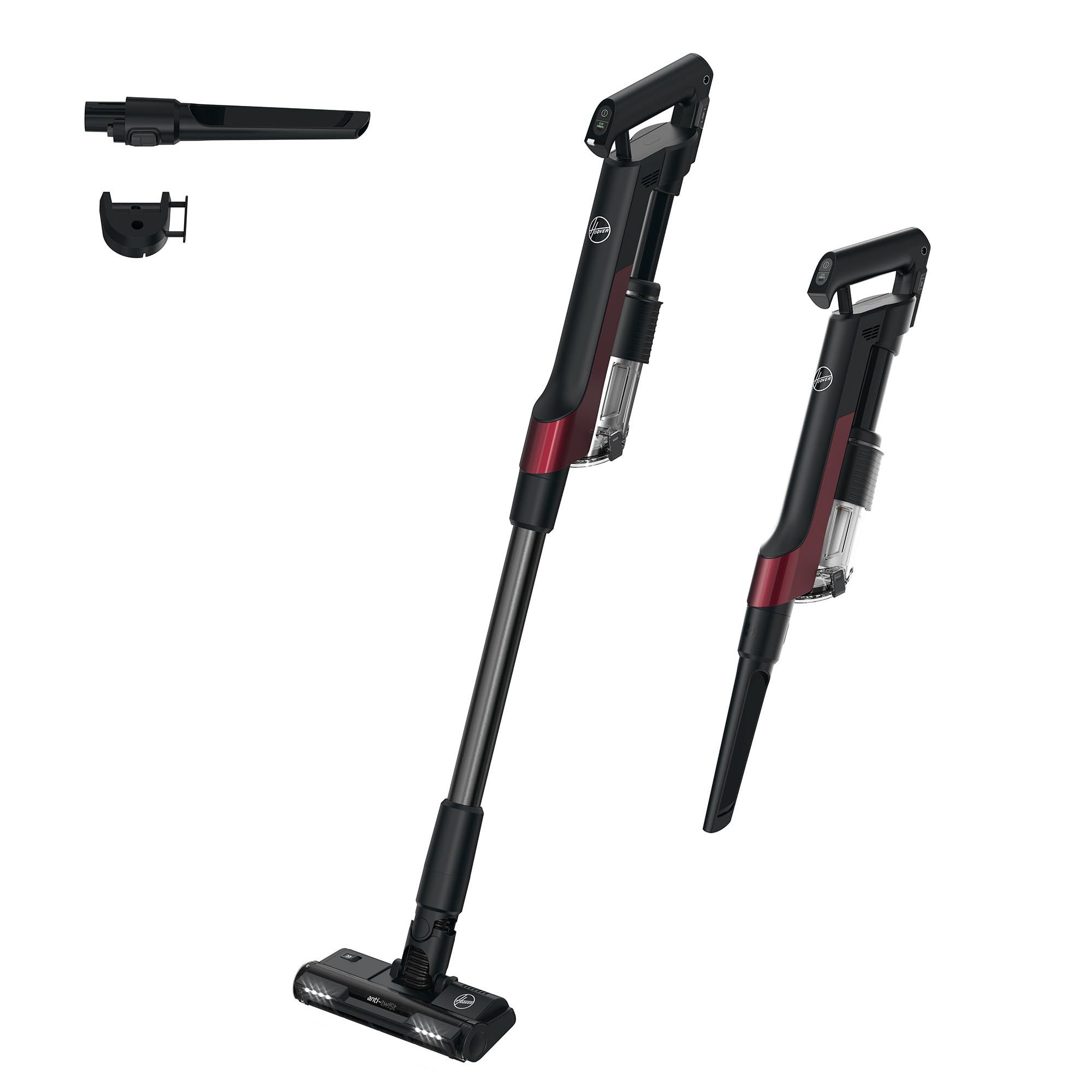 جارو شارژی هوور آمریکا HF2 فوق سبک هوور با عملکرد فشرده سازی برای 3 برابر ظرفیت گرد و غبار بیشتر، تا 40 دقیقه زمان کار، ضد پیچش برای جلوگیری از گره خوردن مو، نازل LED و کف سخت [HF201H]