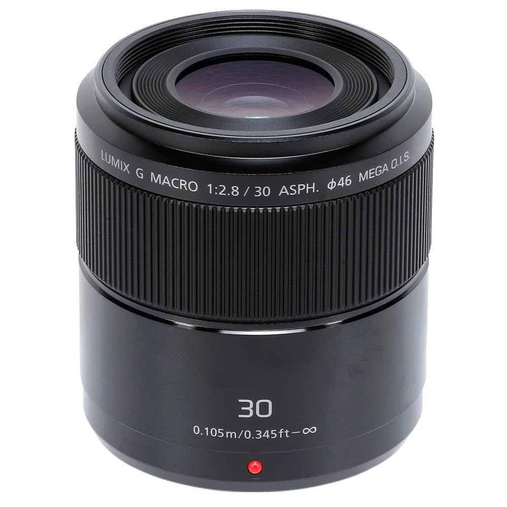 لنز پاناسونیک H-HS030E LUMIX G Macro 30 mm F2.8 ASPH. (لرزشگیر تصویر OIS، زاویه دید ۴۰ درجه، اندازه فیلتر ۴۶ میلی‌متر) مشکی