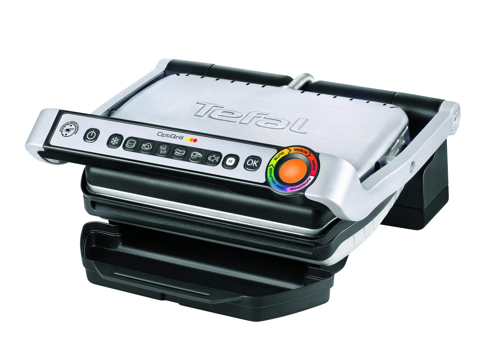 گریل باربیکیو تفال OptiGrill، 6 برنامه، نمایشگر سطح پخت،مدل GC705D16 استاندارد استیل ضد زنگ-مشکی