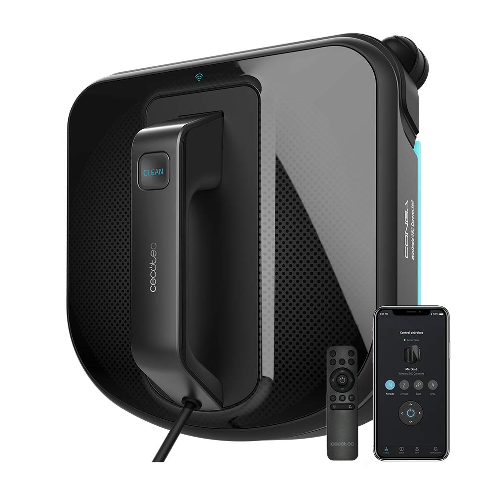 ربات شستشوی پنجره Cecotec Conga WinDroid 980 متصل است. برنامه، موپ ویبره، 5 حالت تمیز کردن، سیستم. امنیت، ناوبری هوشمند (WinDroid 980 Connected)