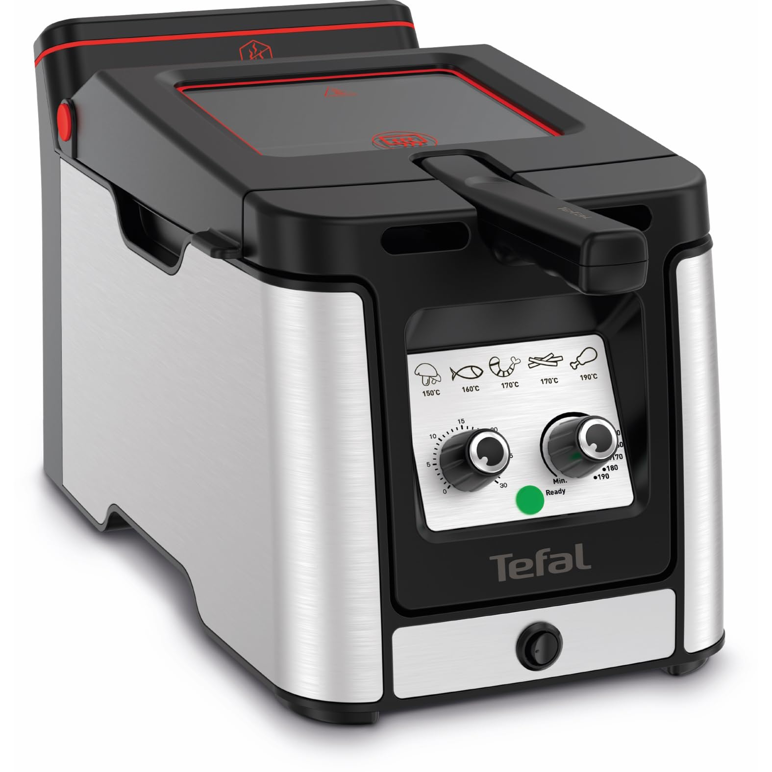 سرخ کن تفال فرانسه Tefal FR600D، سرخ کردن با دود و بو کمتر، ظرفیت 1.2 کیلوگرم، ترموستات، تایمر، پنجره دید بزرگ بدون مه