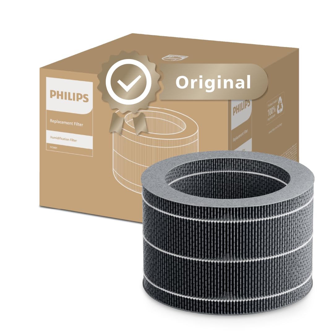 فیلتر جایگزین رطوبت‌ساز نانوکلاود فیلیپس اورجینال برای دستگاه‌های تصفیه هوا و رطوبت‌ساز دوکاره سری ۳۴۰۰، AC3420 و AC3421، طول عمر ۶ ماهه (سال مالی ۳۴۰۱/۰۰)، فیلتر رطوبت‌ساز خاکستری سری ۳۴۰۰