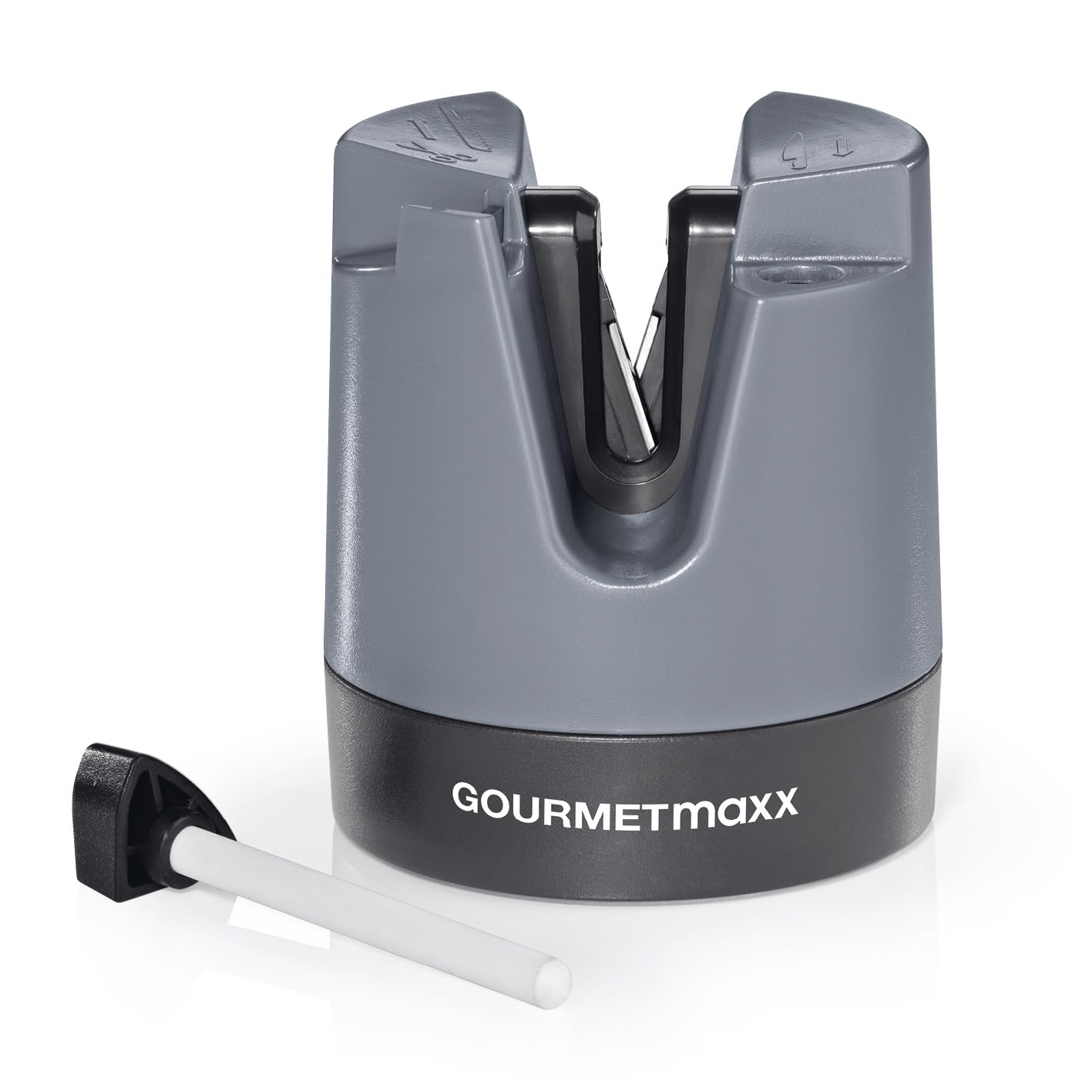 چاقو تیز کن گورمت‌ مکس آلمان  GOURMETmaxx برای همه چاقوها و قیچی‌ها دستگاه سنگ زنی با تیغه‌ های تنگستن برای نتایج ایده‌آل