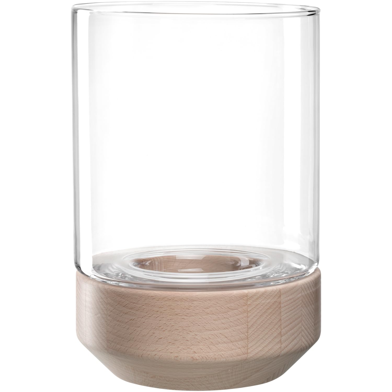 فانوس لئوناردو هوم لگنو، ۱ تکه، گلدان مدرن ساخته شده از شیشه و چوب، دست ساز، فانوس جاودانه، اثر هنری منحصر به فرد، طراحی زیبا با شادی ماندگار، ارتفاع ۳۰ سانتی متر، بژ، ۰۸۴۷۵۱