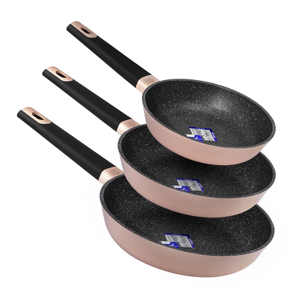 سرویس ماهیتابه سکوتک اسپانیا Cecotec مدل Polka Platinum سایز 20-24-28 مجموعه سطل Thunder (مجموعه Experience | صورتی، 18-22 - 26 سانتی‌متر)