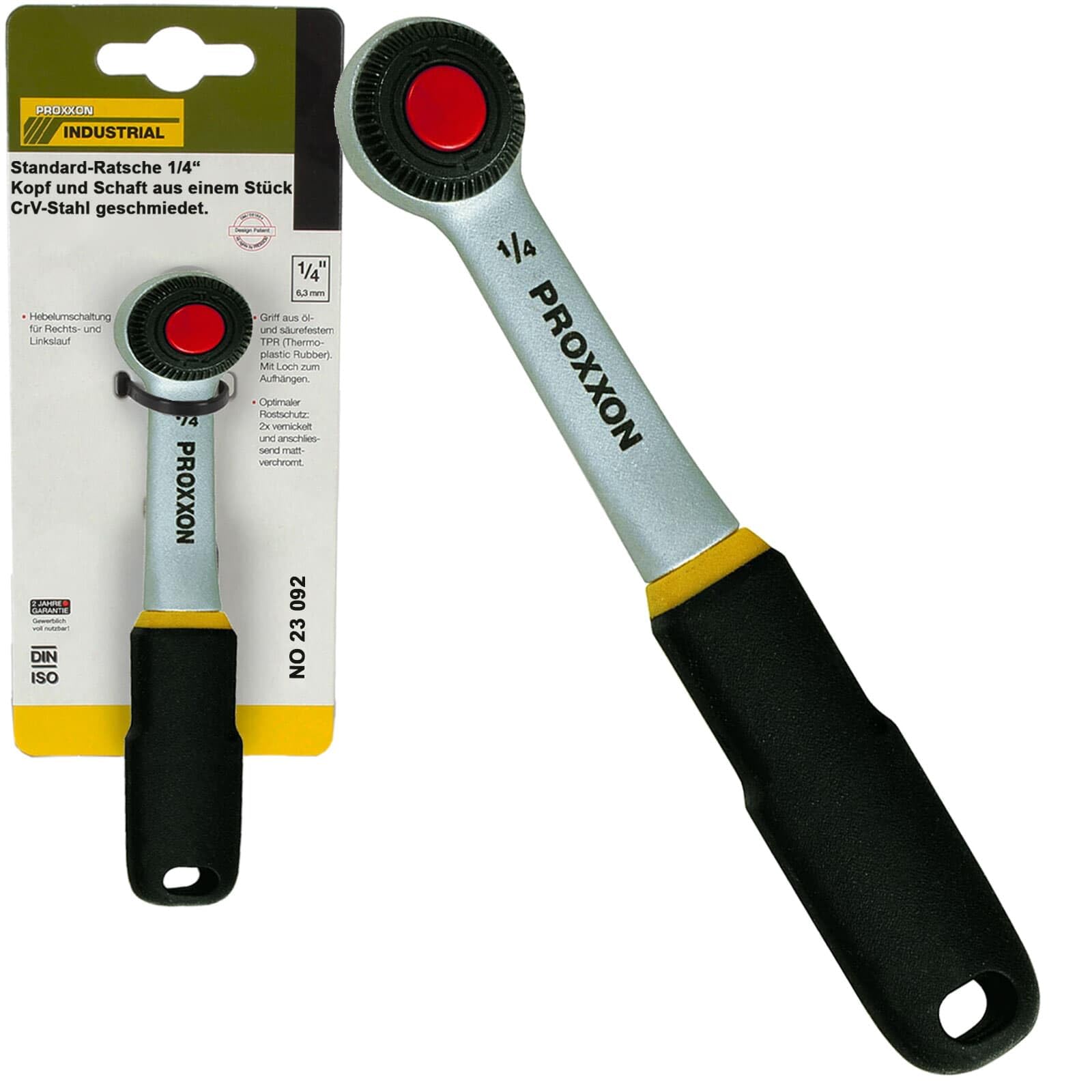 جغجغه استاندارد PROXXON، سایز 1/4 اینچ، کد 23092، نقره‌ای، سایز 1/4 اینچ، مربعی